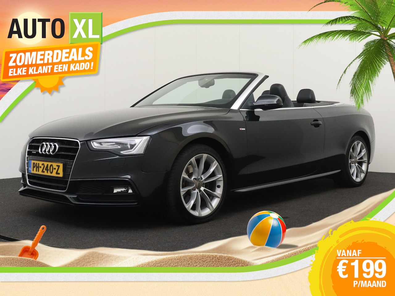Audi A5 Cabriolet - 2.0 211 PK Aut. TFSI Quattro S-Line Leder/Sportstoelen Navi+ - AutoWereld.nl