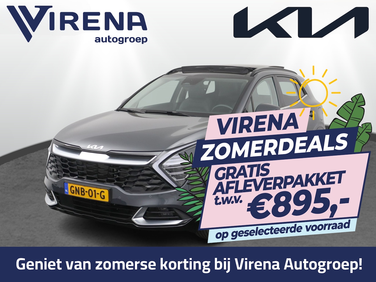 Kia Sportage - 1.6 T-GDi Hybrid DynamicPlusLine - Kantel/Schuifdak - Stoel en stuur verwarming - Parkeers - AutoWereld.nl
