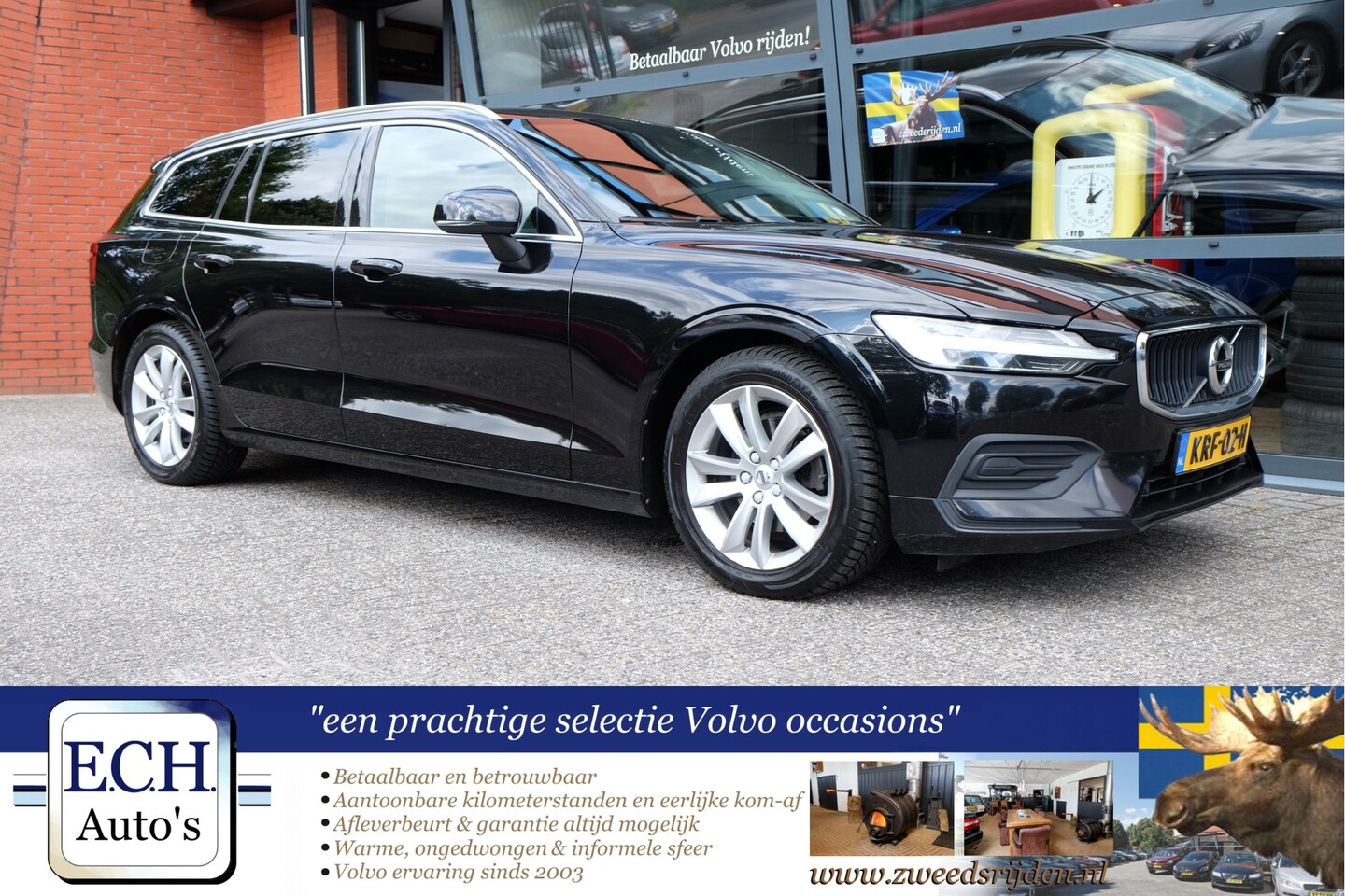 Volvo V60 - 2.0 D3 Aut. Apple CarPlay, Leer, Stoelverwarming - AutoWereld.nl