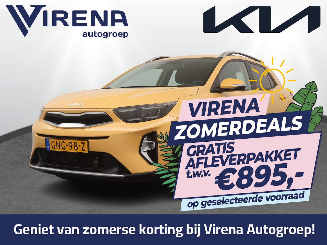 Kia Stonic - 1.0 T-GDi MHEV DynamicPlusLine - Stoel/Stuurverwarming - Lichtmetalen Velgen - Navigatie - - AutoWereld.nl