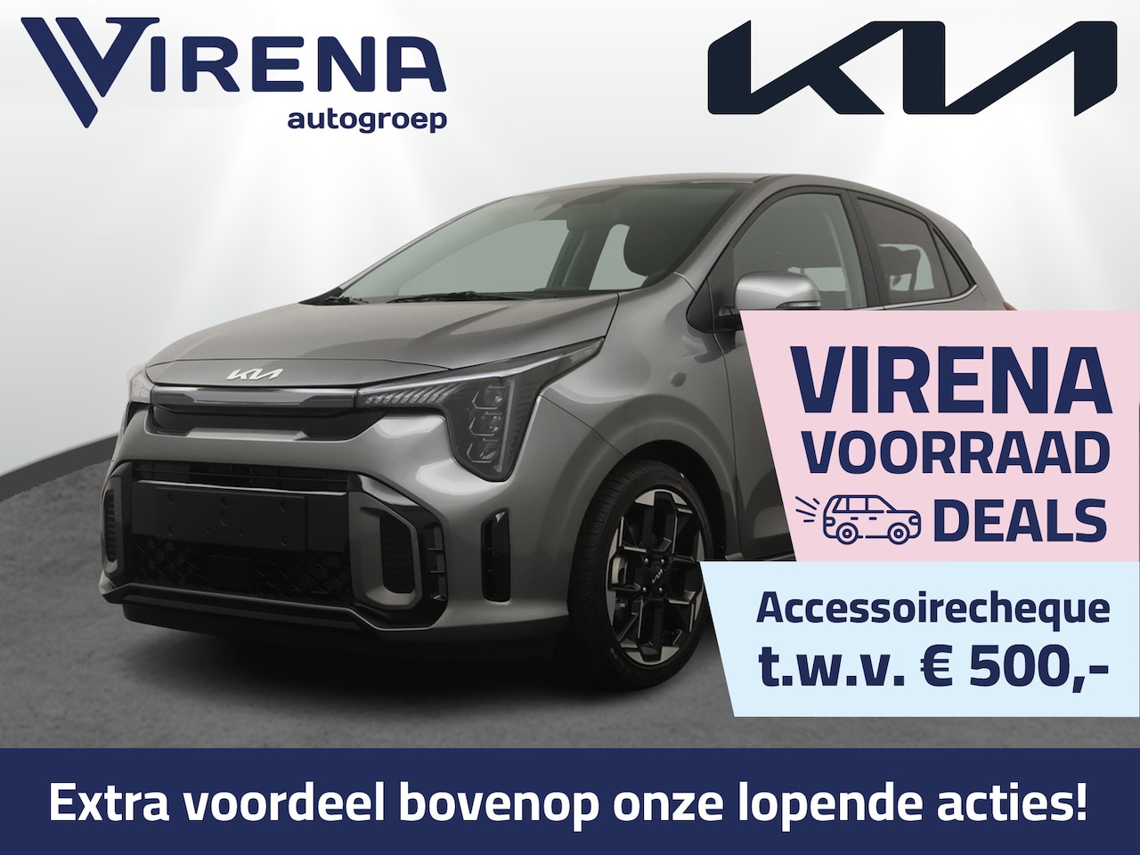 Kia Picanto - 1.0 GDi GT-Line - 2.000, - INRUILPREMIE - Schuif/kantel dak - Stoel/Stuurwiel verwarming - - AutoWereld.nl