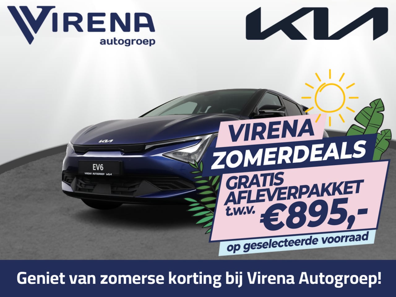 Kia EV6 - Light Edition 63 kWh - *DEMO* - Navigatie - Getint Glas - Stoel-/stuurverwarming - Cruise - AutoWereld.nl