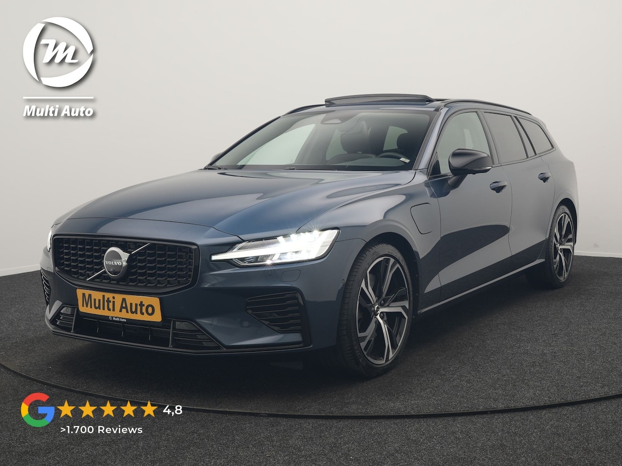 Volvo V60 - T6 PHEV AWD Plus Dark Long Range 350pk Dealer O.H | Trekhaak Af Fabriek | Panodak | Adapti - AutoWereld.nl
