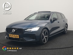 Volvo V60 - T6 PHEV AWD Plus Dark Long Range 350pk Dealer O.H | Trekhaak Af Fabriek | Panodak | Adapti