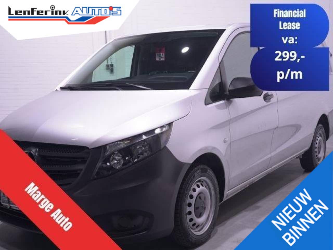 Mercedes-Benz Vito - 114 CDI 136 pk Lang Marge Auto Airco, Navi Cruise Control, Laadruimte Pakket, 3-Zits - AutoWereld.nl