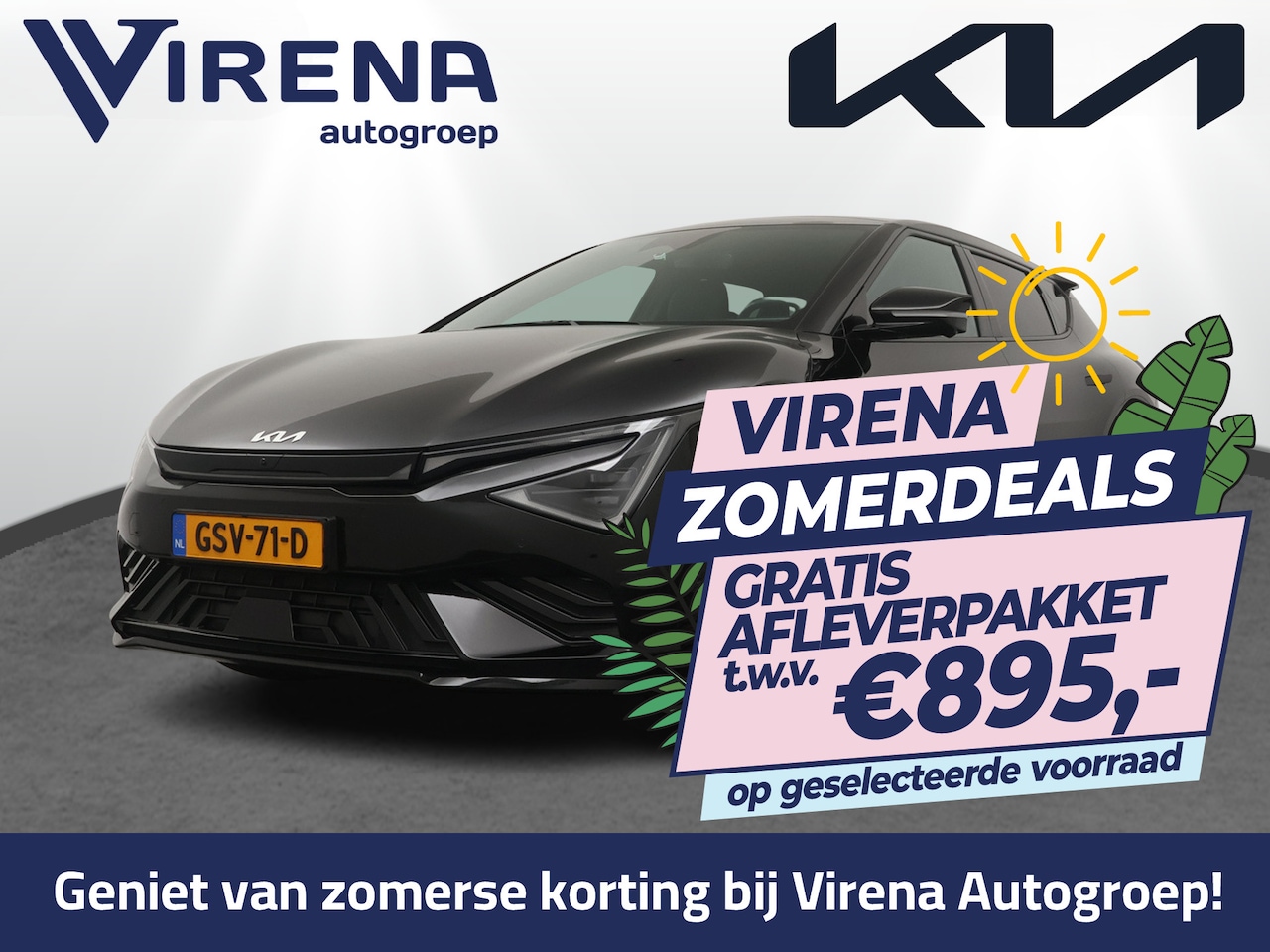 Kia EV6 - GT-Line 84 kWh - Navigatie - LED Koplampen - Stoelverkoeling - Climate Control - Adaptief - AutoWereld.nl
