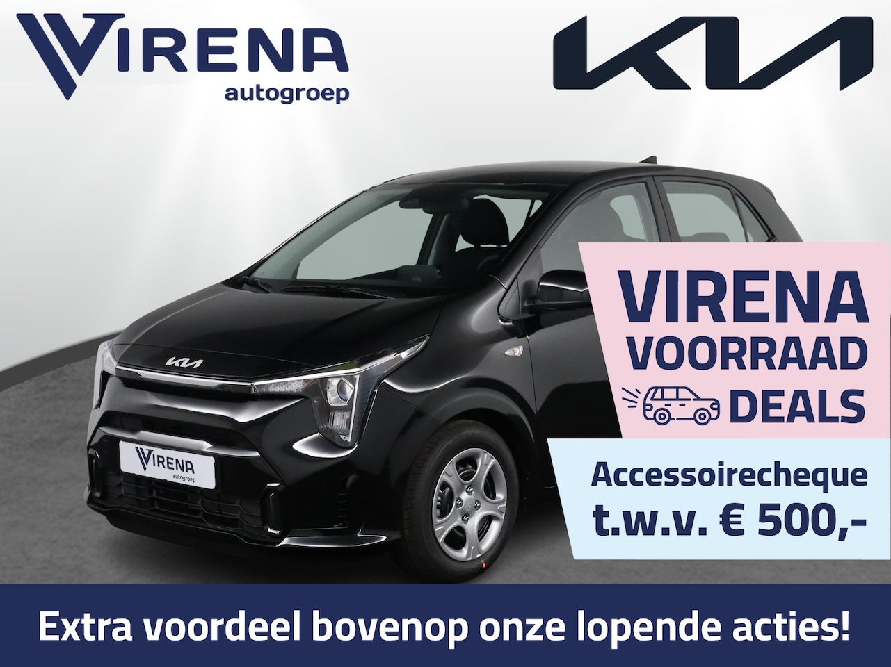 Kia Picanto - 1.0 DPI DynamicLine - Prijs incl. inruilpremie - Airco - Navigatie - Camera - AppleCarplay - AutoWereld.nl