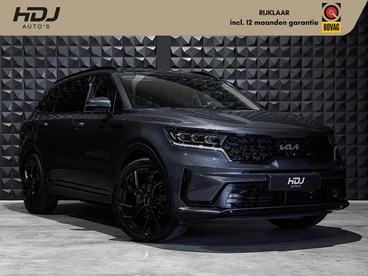 Kia Sorento - 1.6 T-GDI Plug-in Hybrid 4WD Dyn.+Line 7p. All Black | Pano | 21"| Bose | HUD | Side | Mem - AutoWereld.nl