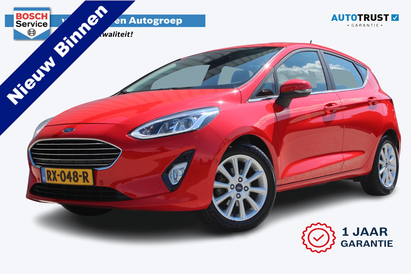 Ford Fiesta - 1.0 EcoBoost Titanium | Incl. 12 maanden garantie | Cruise control | Climate control | Par - AutoWereld.nl