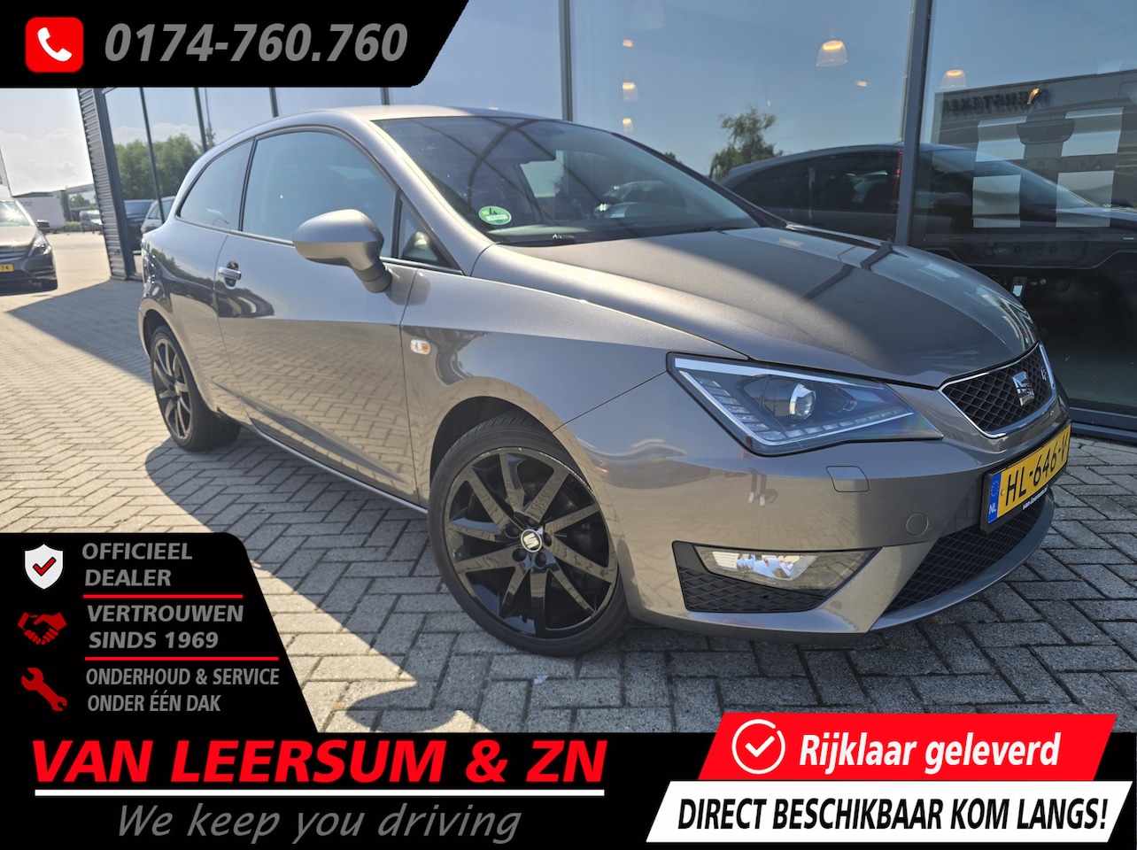 SEAT Ibiza SC - 1.2 TSI FR Dynamic Bi-Xenon 17 lichtmetaal cruise Antraciet - AutoWereld.nl