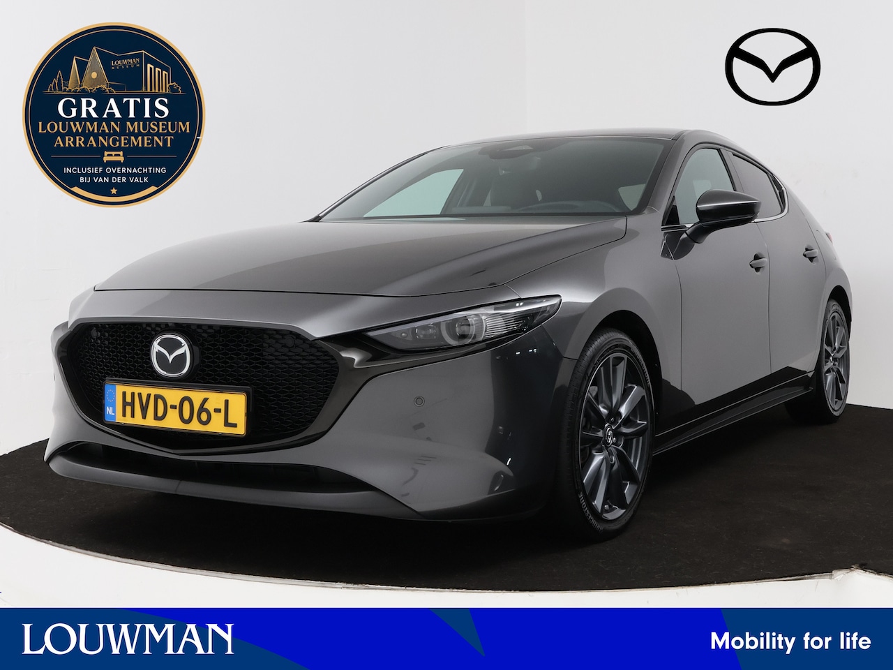 Mazda 3 - 2.5 e-SkyActiv-G M Hybrid 140 Takumi automaat | Leder | BOSE | Gratis-museum-arrangement - AutoWereld.nl