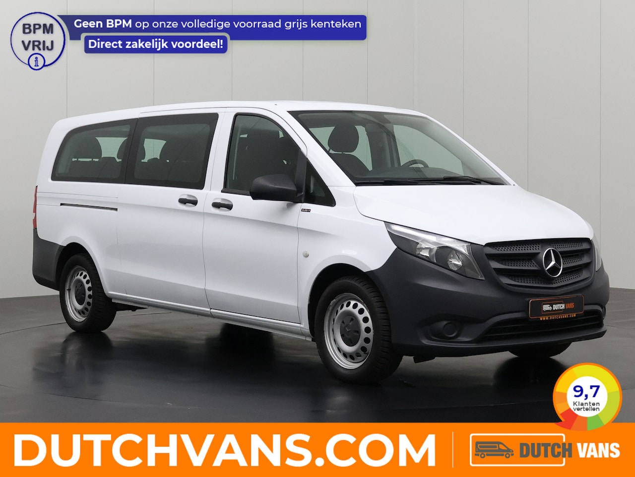 Mercedes-Benz Vito - Automaat Pro Extra Lang 9-Persoons | Kombi | Personsnbus | Airco | Cruise | 2-2-2-3 Stoelo - AutoWereld.nl