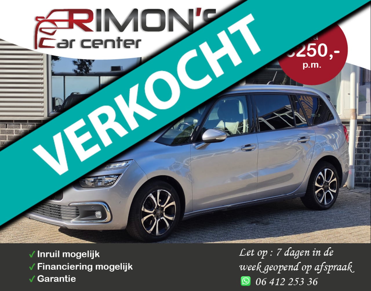Citroën Grand C4 SpaceTourer - 1.2 PureTech Aut New D-Riem 7p Camera Navi Stoelmassage - AutoWereld.nl