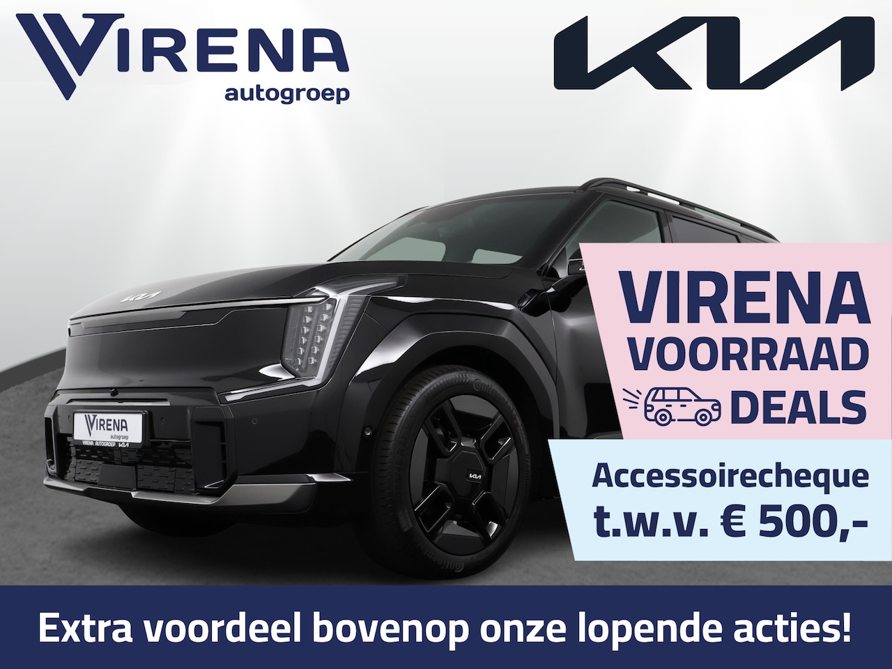 Kia EV9 - GT-Line AWD 6-zits 99.8 kWh - LED-matrix - Head-up	display - Glazen dak 2e zitrij - AutoWereld.nl