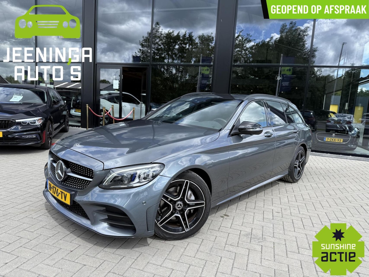 Mercedes-Benz C-klasse Estate - 200 Business Solution AMG|Pano|Stoelverwarming|360Camera|ElekTrekhaak - AutoWereld.nl