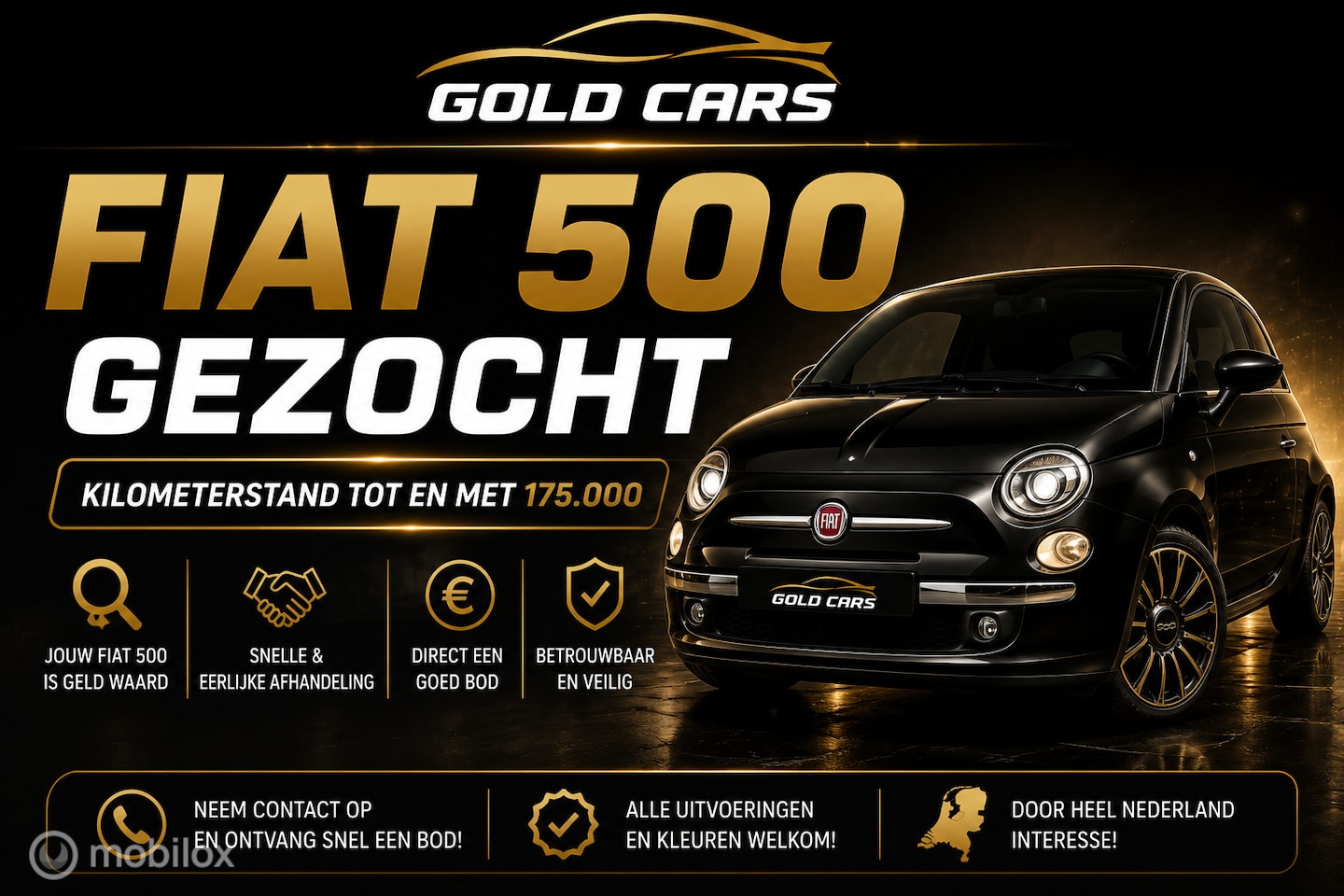 Fiat 500 - 1.2 Lounge PANO CarPlay - AutoWereld.nl
