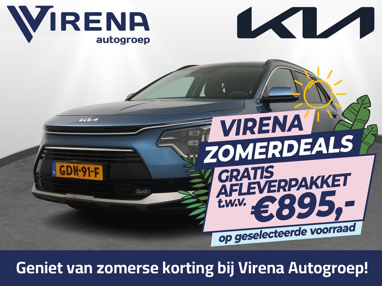 Kia Niro - 1.6 GDi Hybrid DynamicPlusLine - Stoel/-Stuuverwarming - Schuif-/Kanteldak - Elektrische A - AutoWereld.nl