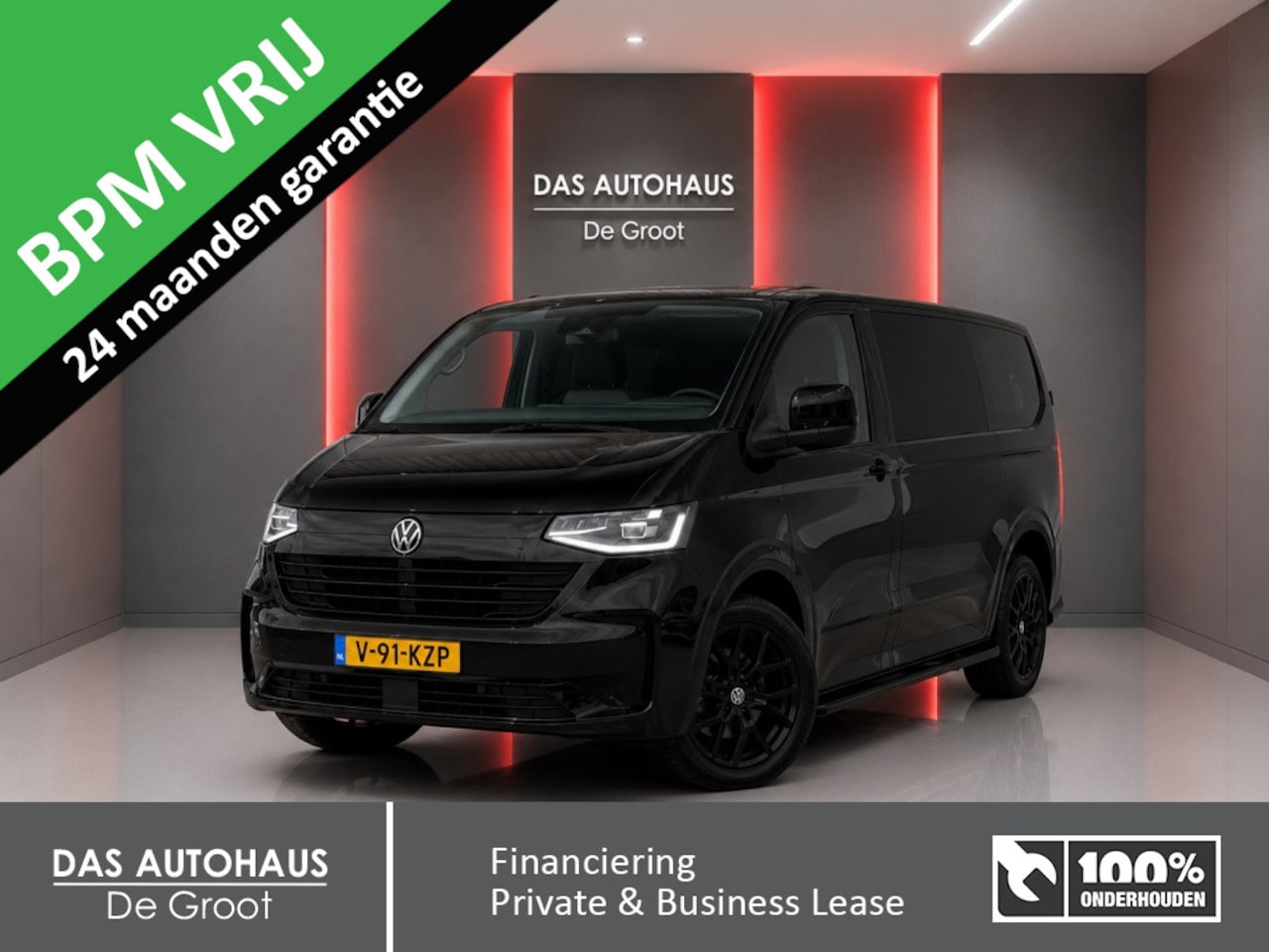 Volkswagen Transporter - 2.0 TDI 170pk L2 Bulli Black Style DC 5p. | Trekhaak | ACC | Navi - AutoWereld.nl