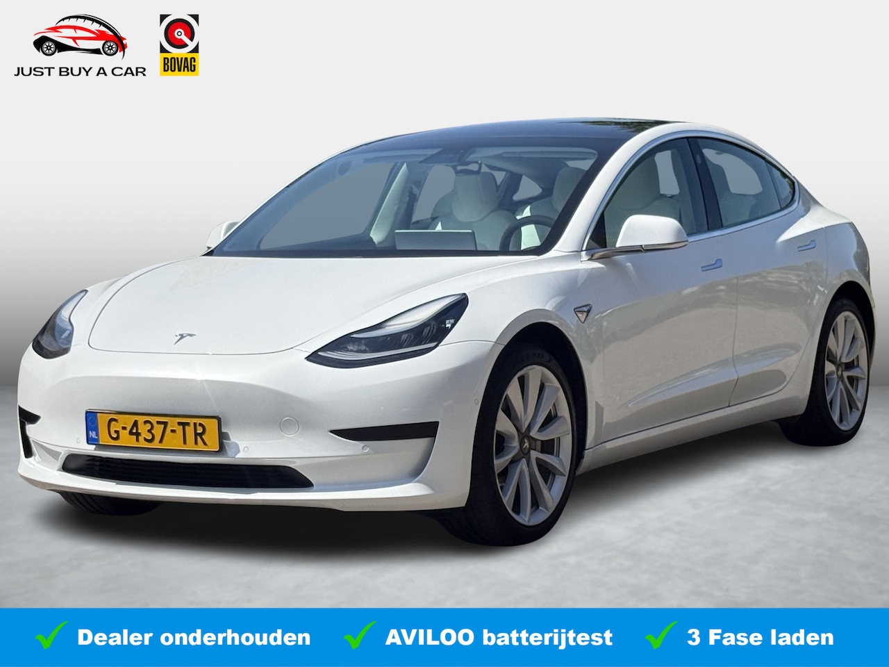 Tesla Model 3 - Standard RWD Plus 60 kWh SOH 84,8% / Trekhaak / 19'' LMV ( € 1.700 ) / Autopilot / 3 Fase - AutoWereld.nl