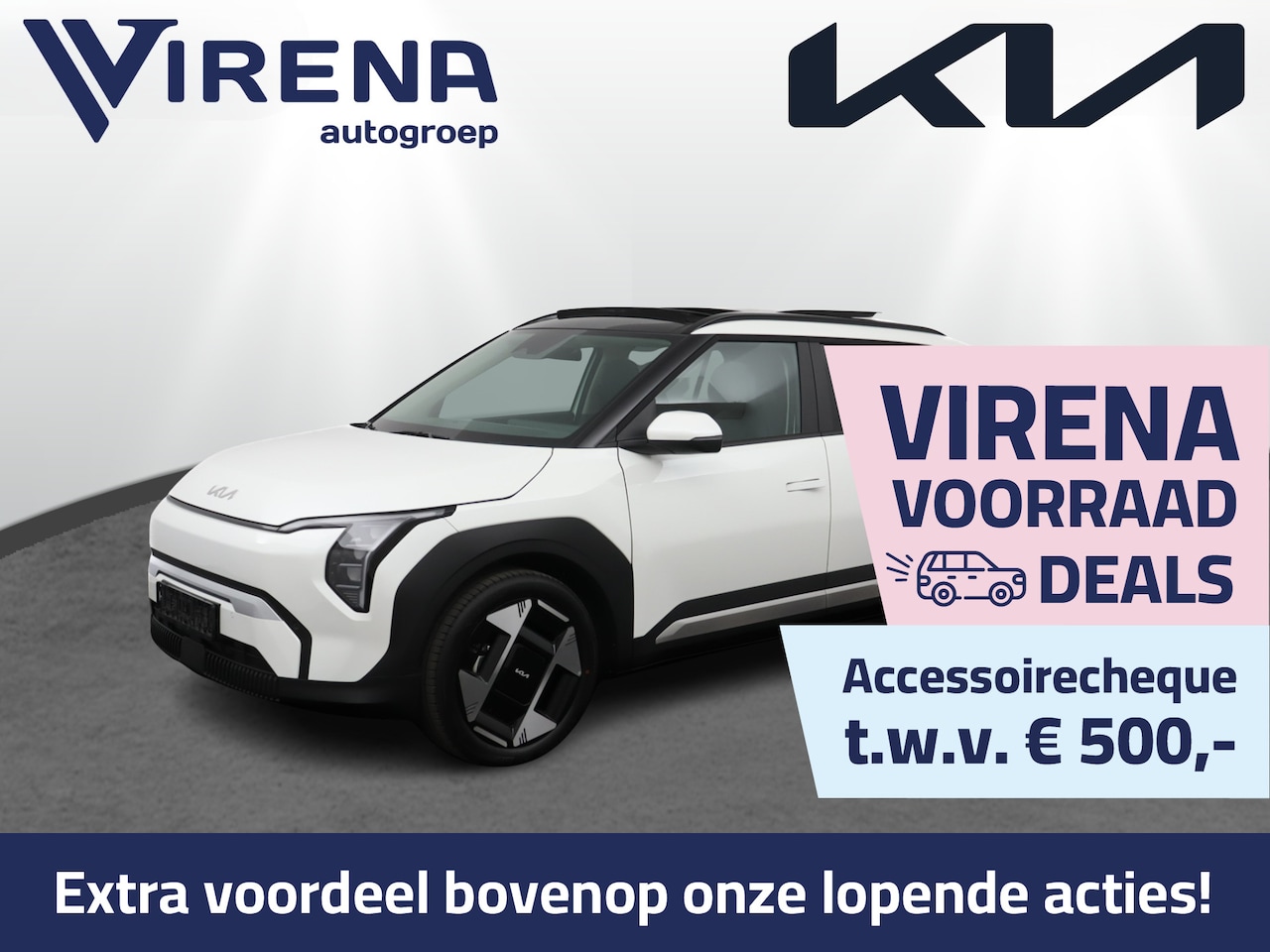 Kia EV3 - Plus Advanced 58.3 kWh - Stoel-/stuurverwarming - Schuif-/kanteldak - Getint Glas - Naviga - AutoWereld.nl
