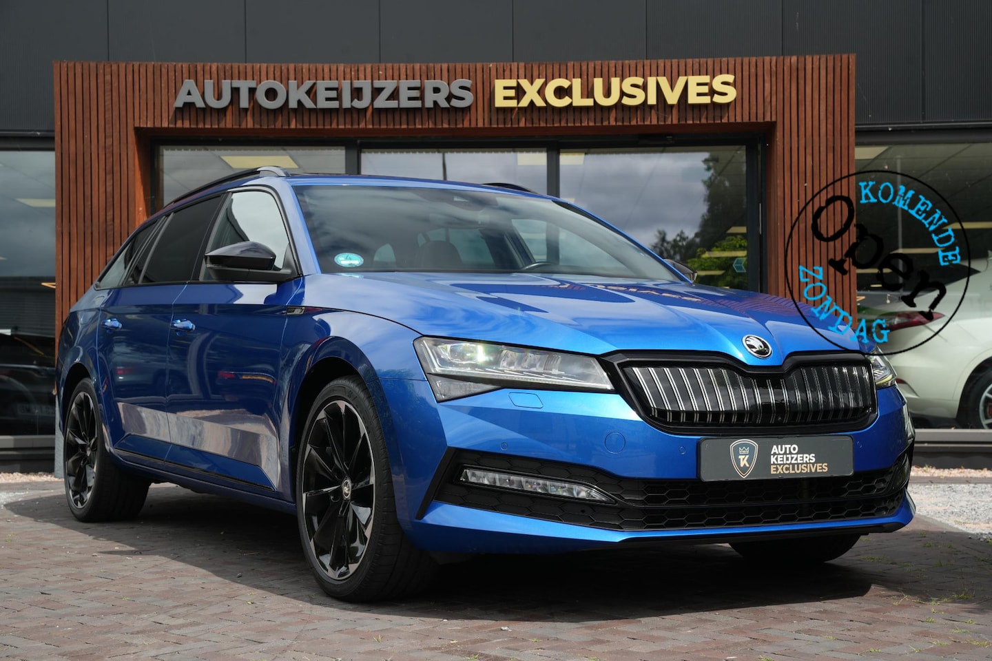 Skoda Superb Combi - 1.4 iV Sportline Panoramadak Canton 360 Camera Keyless Dab+ Side Assist Leder Alcantara St - AutoWereld.nl