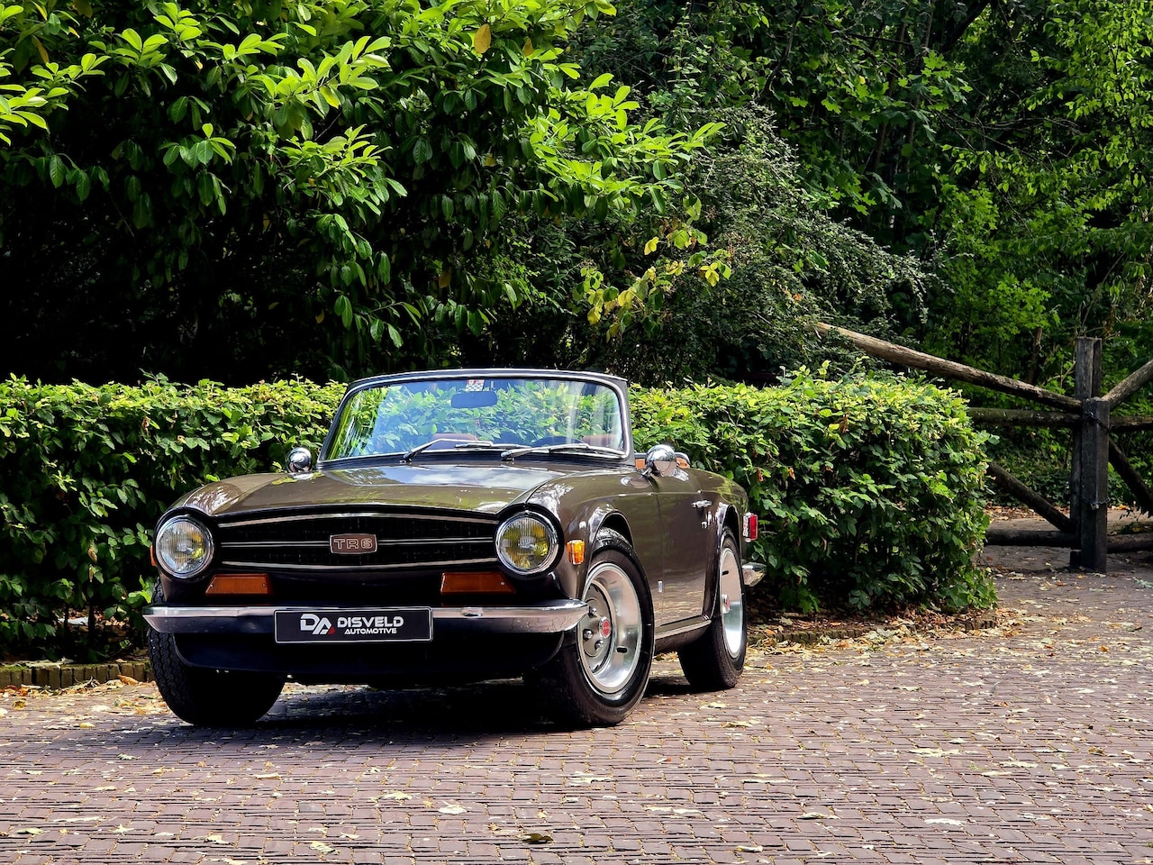 Triumph TR6 - Soft Top Roadster - Chestnut brown met cognac leder interieur - 1973 - AutoWereld.nl