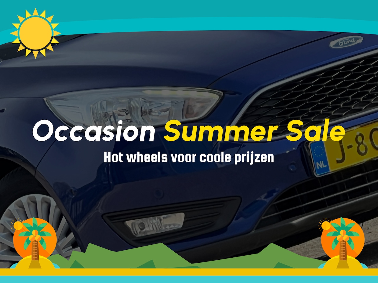 Ford Focus Wagon - 1.0 Titanium - Deep Impact Blue - Stoel/Stuur/Voorraam verwarming - AutoWereld.nl