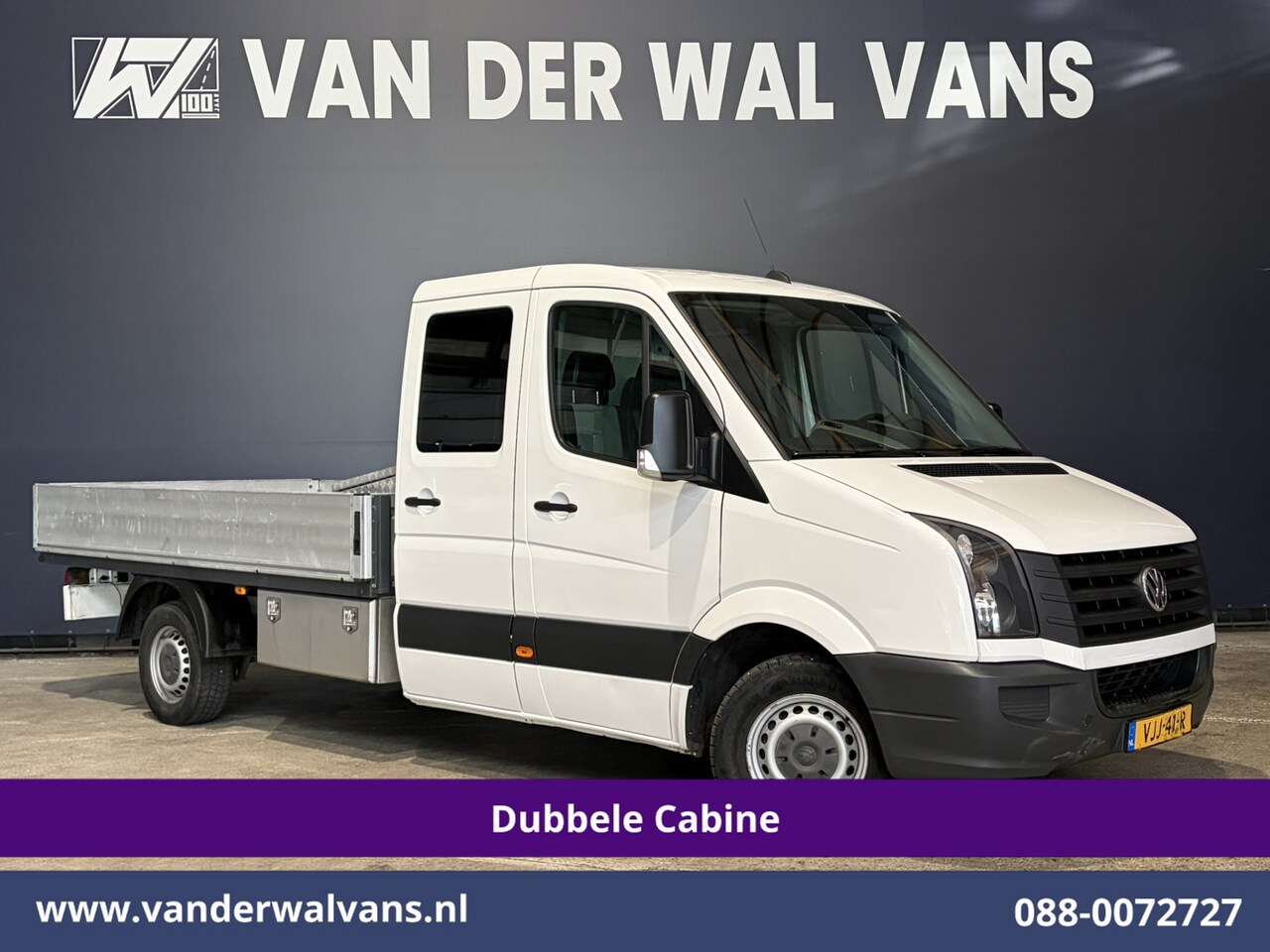 Volkswagen Crafter - 2.0 TDI 141pk Pick Up Dubbele Cabine 3500kg Trekhaak Open Laadbak Euro6 Airco | 7-Zits - AutoWereld.nl