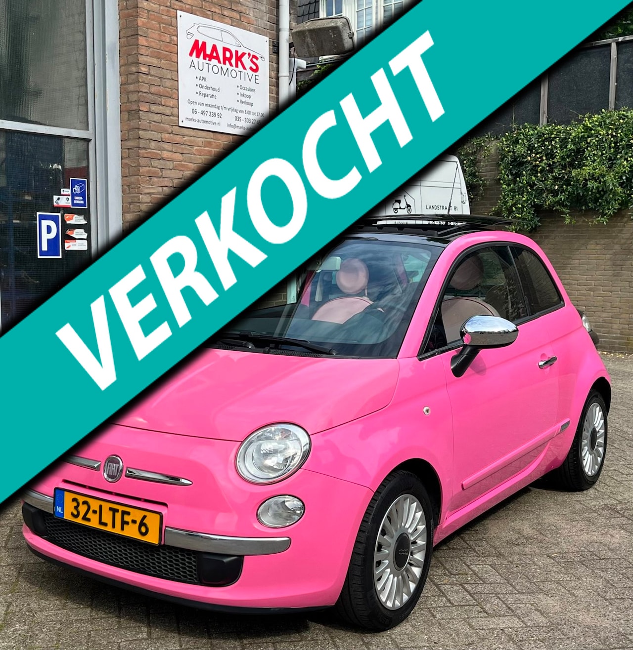 Fiat 500 - 1.2 Rosa Automaat en Pano / Open dakje - AutoWereld.nl