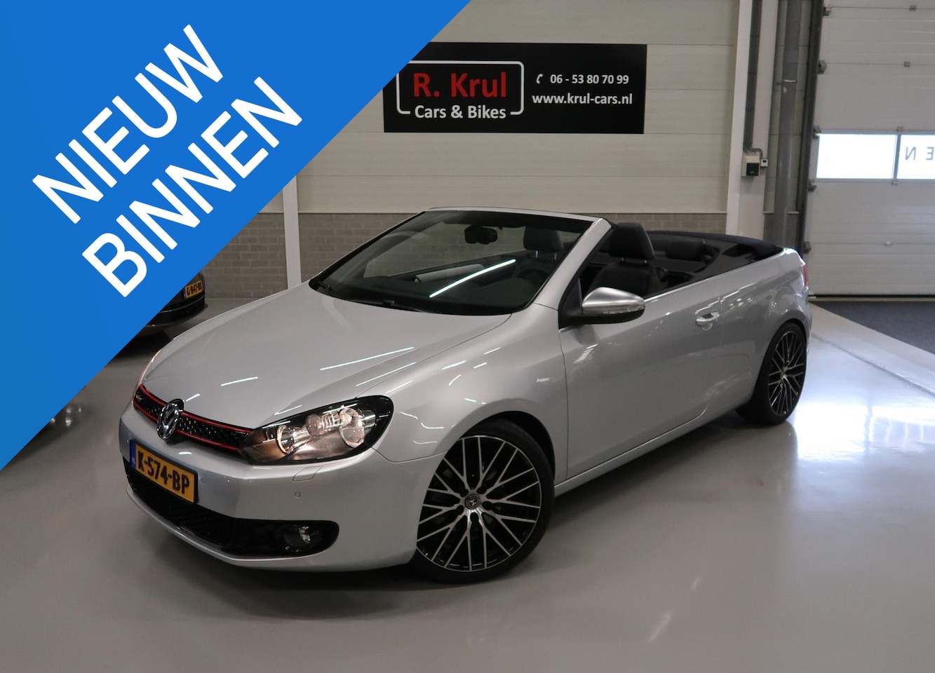 Volkswagen Golf Cabriolet - 1.2 TSI BMT Airco-ECC Leer Sportstoelen PDC Stoelverwarming 19" LMV Cruise control Boekjes - AutoWereld.nl
