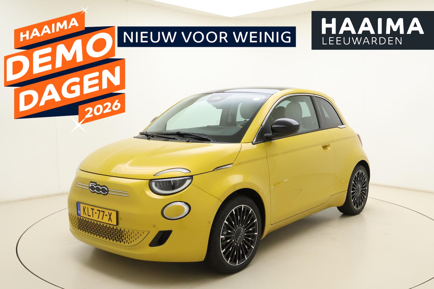 Fiat 500 - La Prima 42 kWh | Glazen dak | Camera | Cruise control | La Prima uitvoering - AutoWereld.nl
