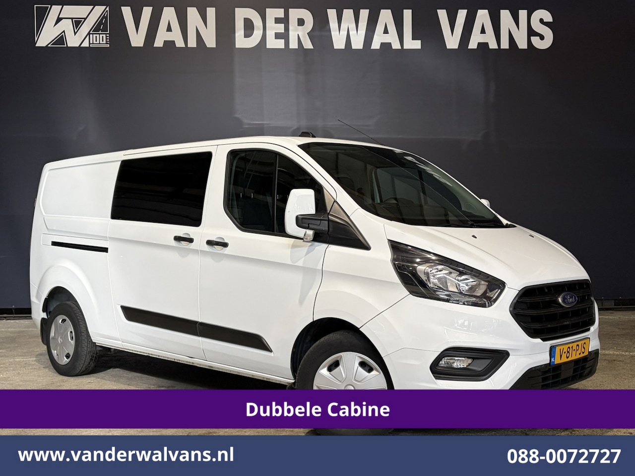 Ford Transit Custom - 2.0 TDCI 131pk L2H1 Dubbele Cabine Euro6 Airco | 6-Zits | Cruisecontrol | Trekhaak Verwarm - AutoWereld.nl