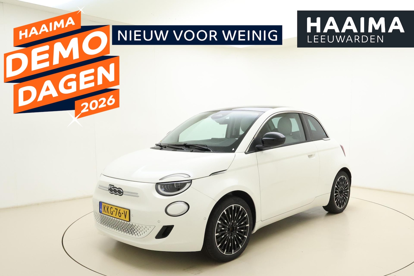 Fiat 500 - La Prima 42 kWh | Glazen dak | Cruise control | Camera | Elektrisch verstelbare spiegels - AutoWereld.nl