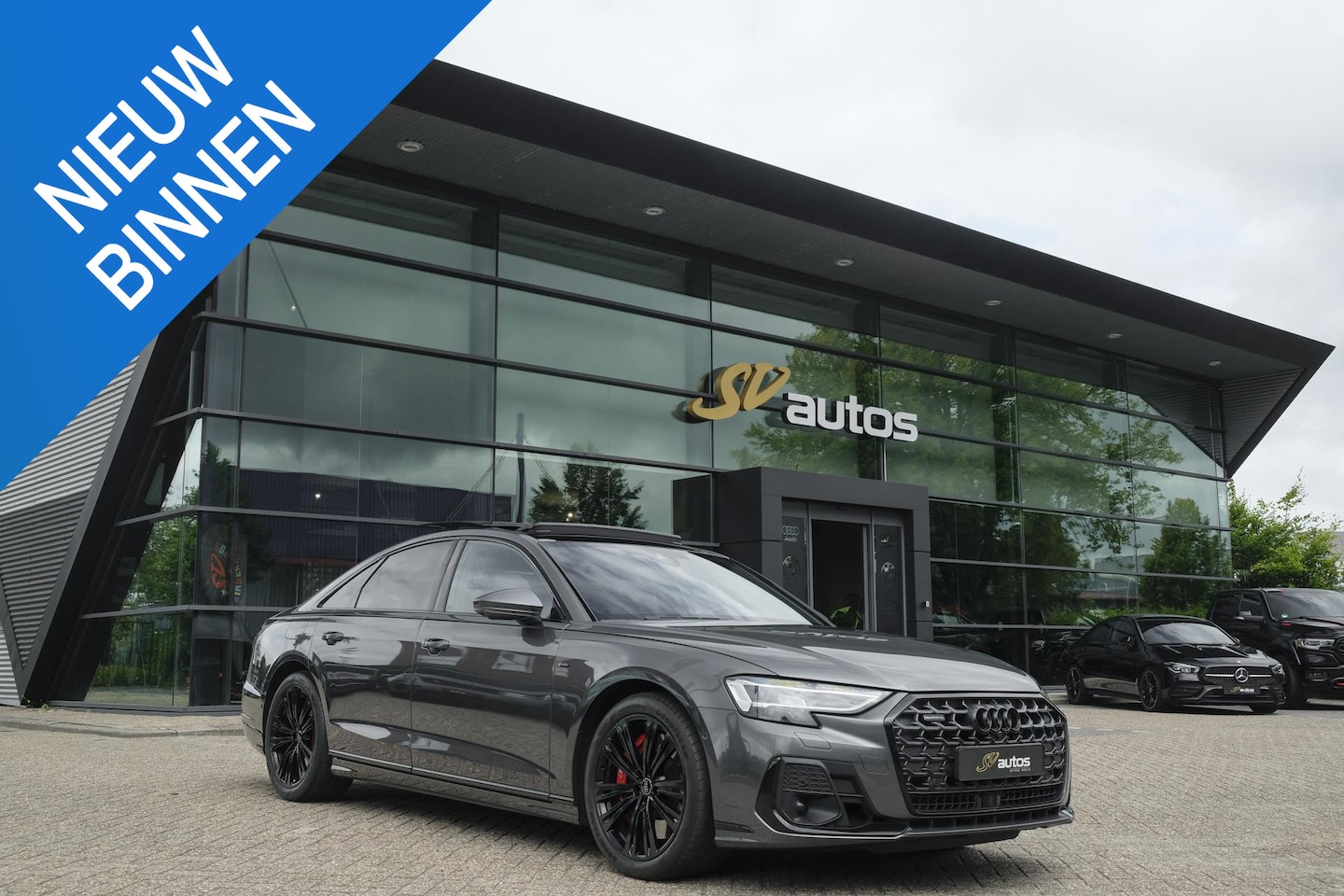 Audi A8 - 60 TFSIe 462pk S-Line Quattro Panoramdak *BTW* B&O 3d 4-Wielsturing RS stoelen Luchtvering - AutoWereld.nl