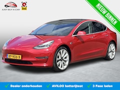 Tesla Model 3 - Long Range AWD 75 kWh SOH 86, 3% / Autopilot / 19'' LM ( € 1.900 ) / 3 Fase / Memory / Pan
