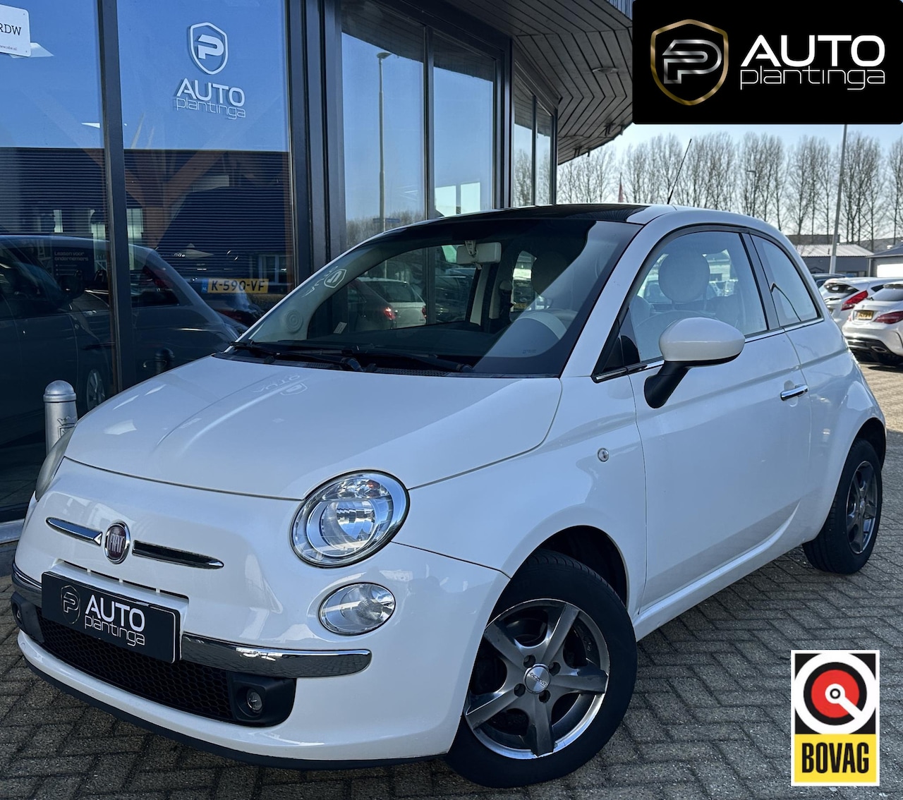 Fiat 500 - 1.2 Lounge | Zeer Nette Staat | Nieuwe APK | Pano | Airco | 2 Sleutel | - AutoWereld.nl