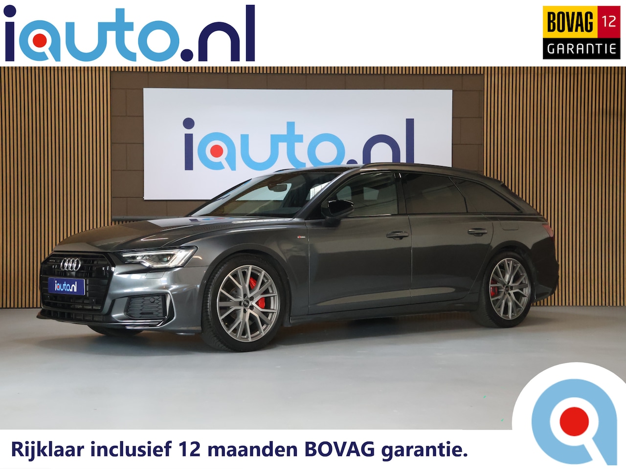 Audi A6 Avant - 55 TFSI e quattro S edition Competition Matrix LED/Trekhaak/Pano/360/Optiek Zwart/Leder - AutoWereld.nl