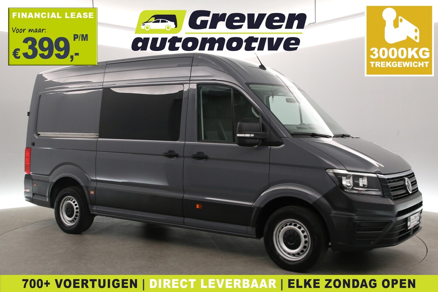 Volkswagen Crafter - 2.0 TDI 140PK L3H3 | 3000kg Trekgew. |  Airco | 3 Zits | Trekhaak | Elektrpakket - AutoWereld.nl