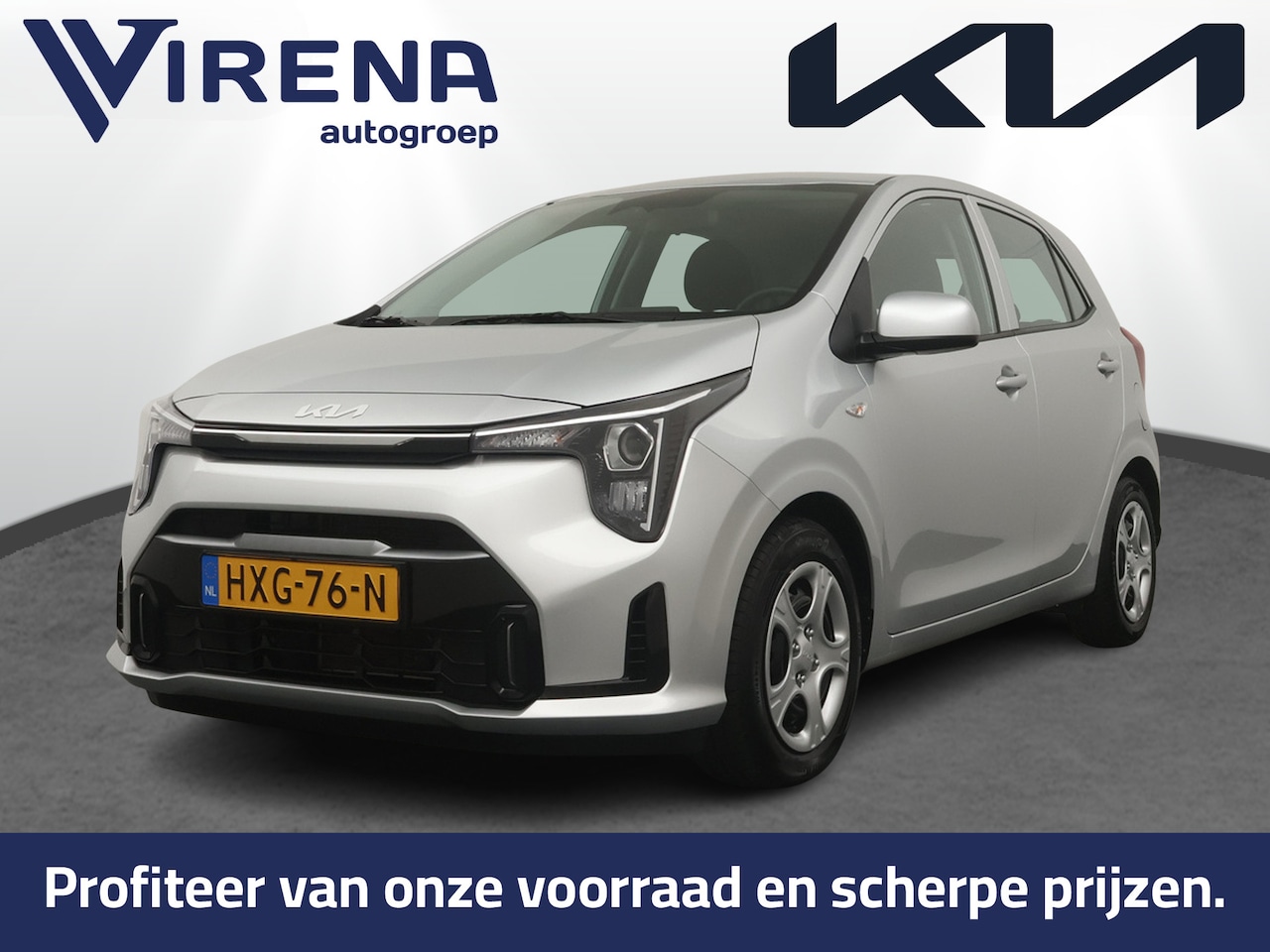Kia Picanto - 1.0 DPI DynamicLine - Cruise Control - Navigatie - Airco - Achteruitrijcamera - Apple Carp - AutoWereld.nl