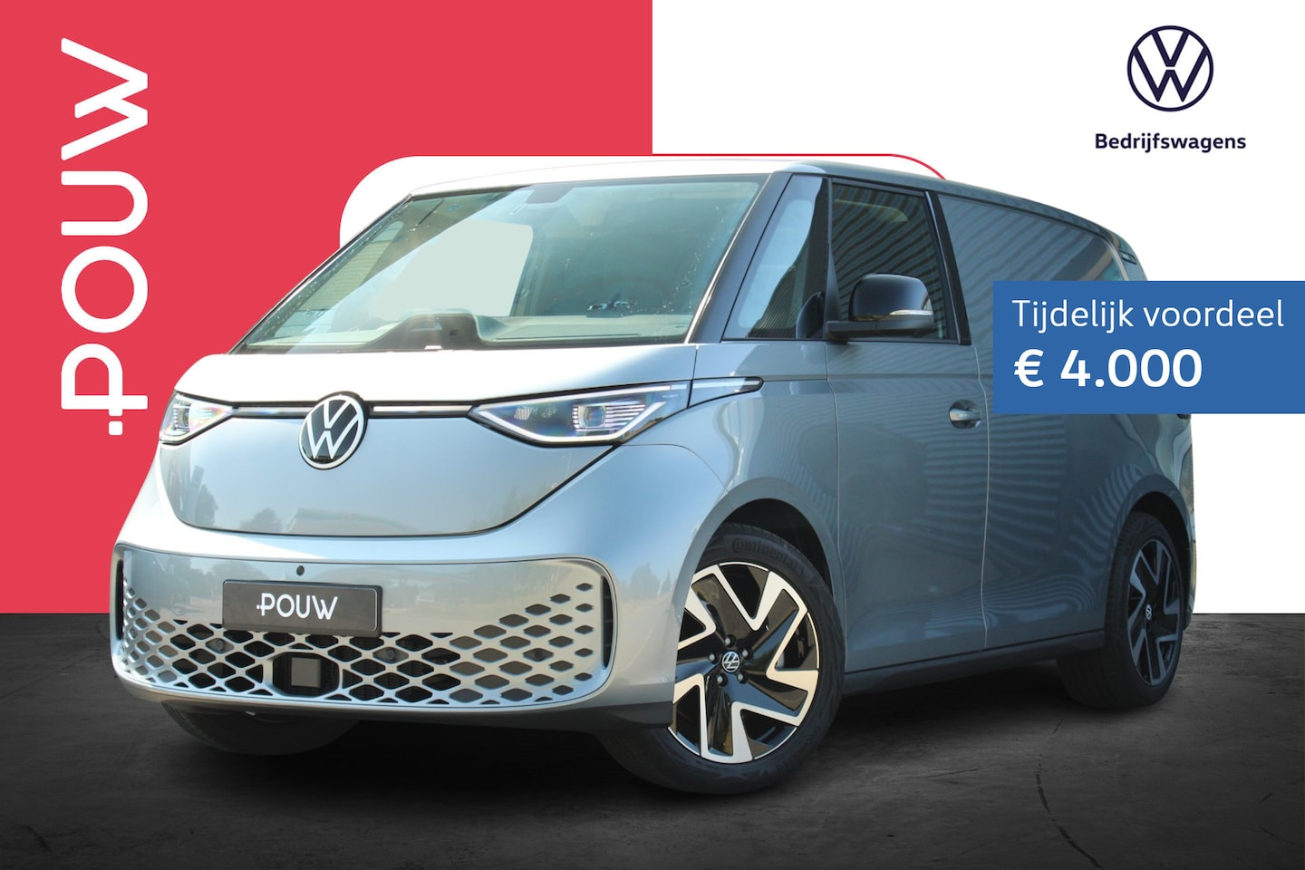 Volkswagen ID. Buzz Cargo - 340pk Bulli Limited Edition 79 kWh 4MOTION | Climate Control | Stuurwiel Verwarmd - AutoWereld.nl