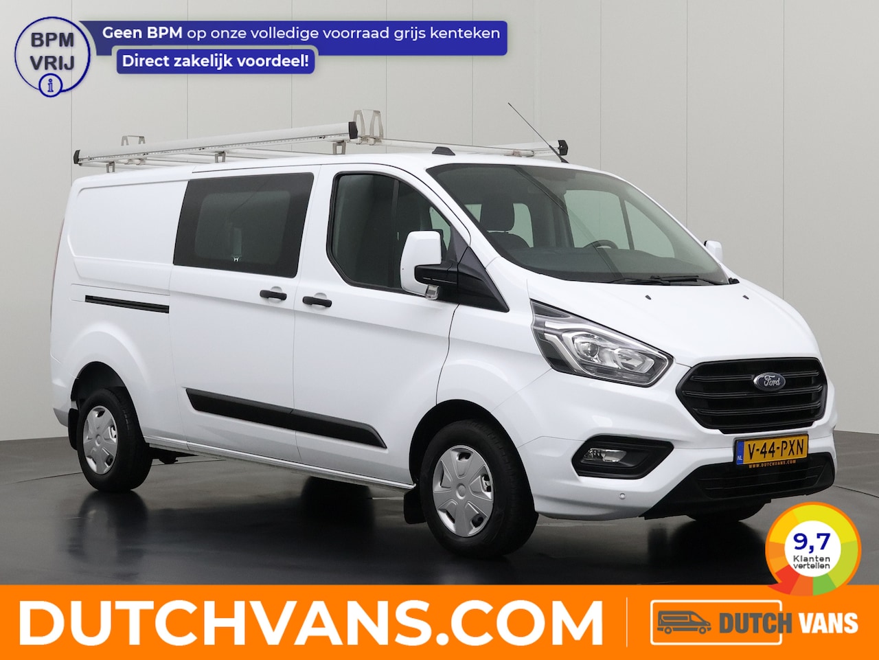 Ford Transit Custom - 2.0TDCi 130PK Lang Dubbele Cabine | Standkachel | Imperiaal | Airco | Cruise - AutoWereld.nl