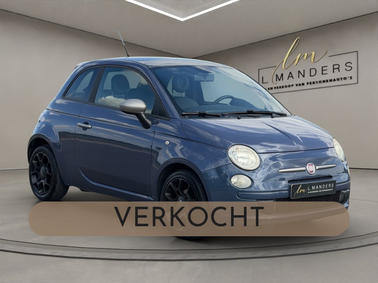 Fiat 500 - 0.9 TwinAir Turbo 2011 BLAUW | Airco | NL | Leder - AutoWereld.nl
