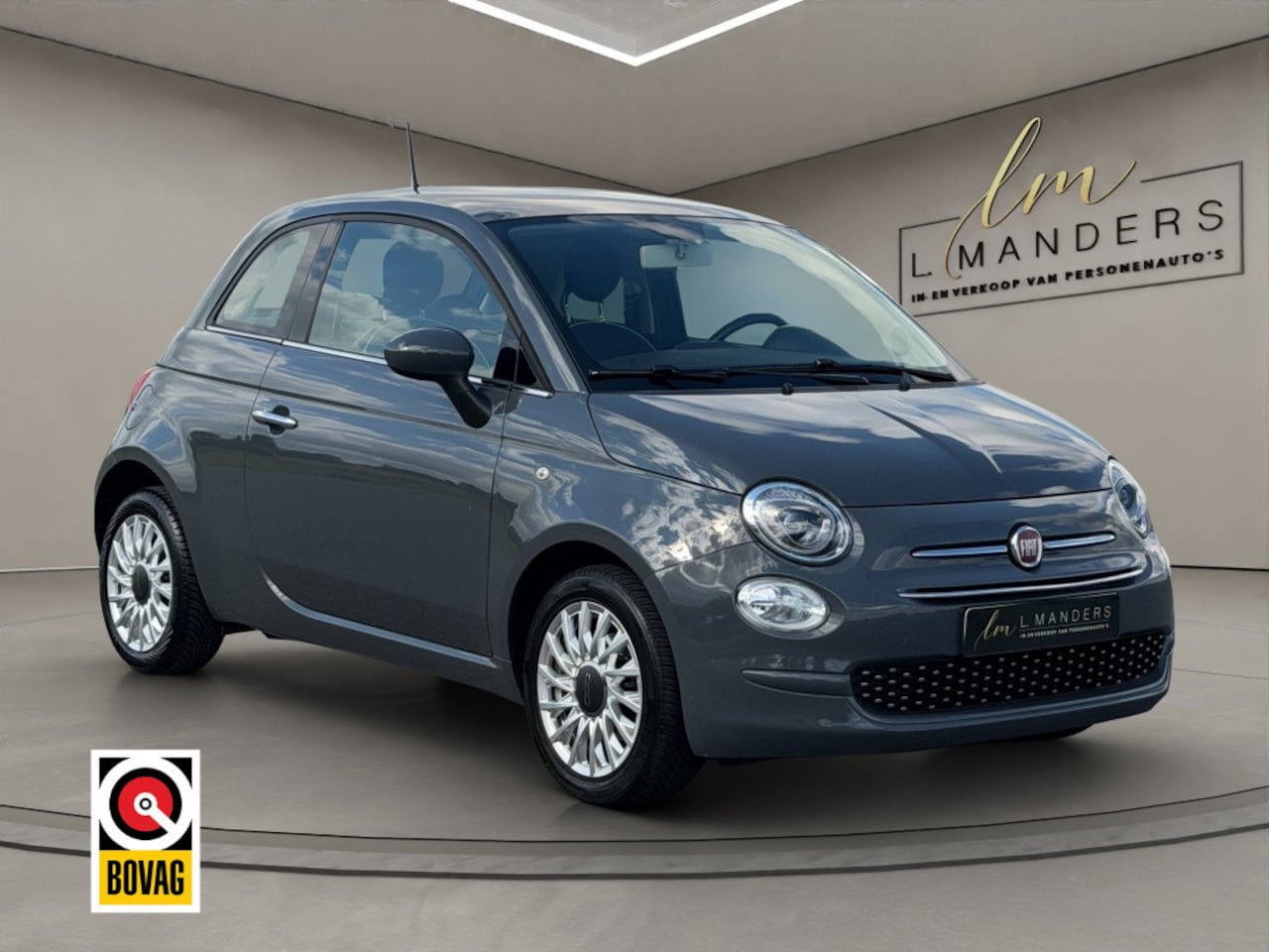Fiat 500 - 1.2 Lounge 2018 GRIJS | Panoramadak | Airco | Display - AutoWereld.nl