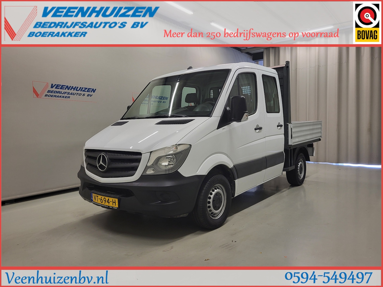 Mercedes-Benz Sprinter - 210CDI Pick-up Dubbele Cabine Automaat! - AutoWereld.nl