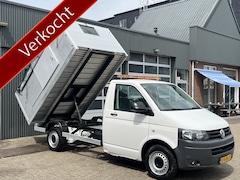 Volkswagen Transporter - 2.0 TDI L2H1 BTW VRIJ Kipper Openlaadbak Snipperwagen Veegvuilkipper Airco 2-Persoons Onde