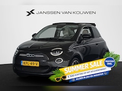 Fiat 500 C - La Prima 42 kWh Cabrio Leder Stoelverwarming Achteruitrijcamera 17"