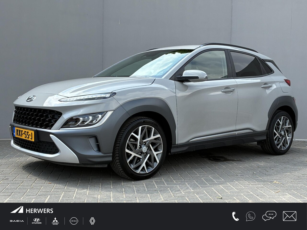 Hyundai Kona - 1.6 GDI HEV Fashion / Fabrieksgarantie t/m 03-2027 / Volledig Onderhouden / Navigatie / Ap - AutoWereld.nl