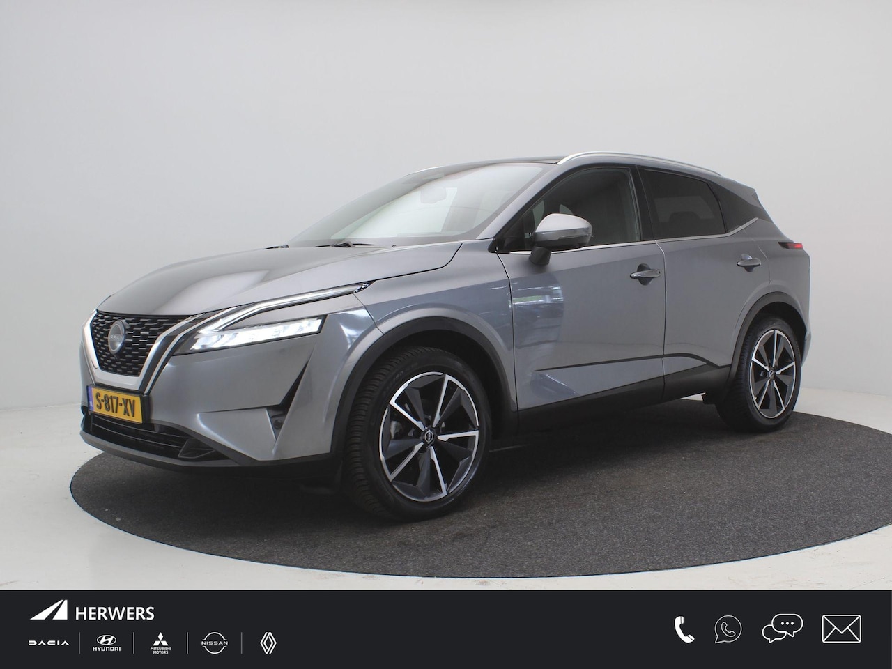 Nissan Qashqai - 1.3 MHEV Tekna / Panoramadak / All Seasonbanden / Trekhaak / 1400 Kg Trekgewicht / Lederen - AutoWereld.nl
