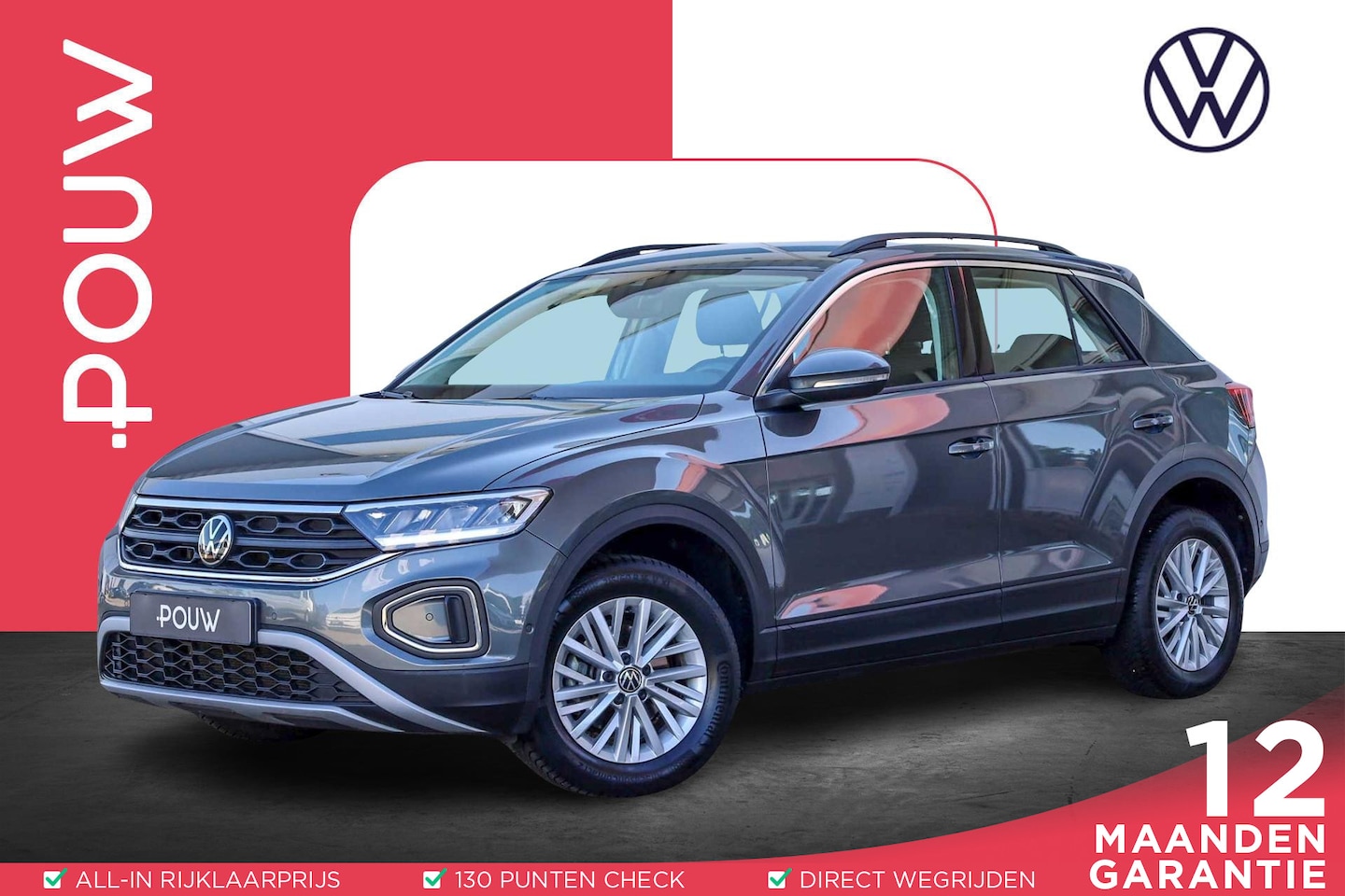 Volkswagen T-Roc - 1.0 TSI 110pk Life | Navigatie | Adaptive Cruise | Achteruitrijcamera - AutoWereld.nl