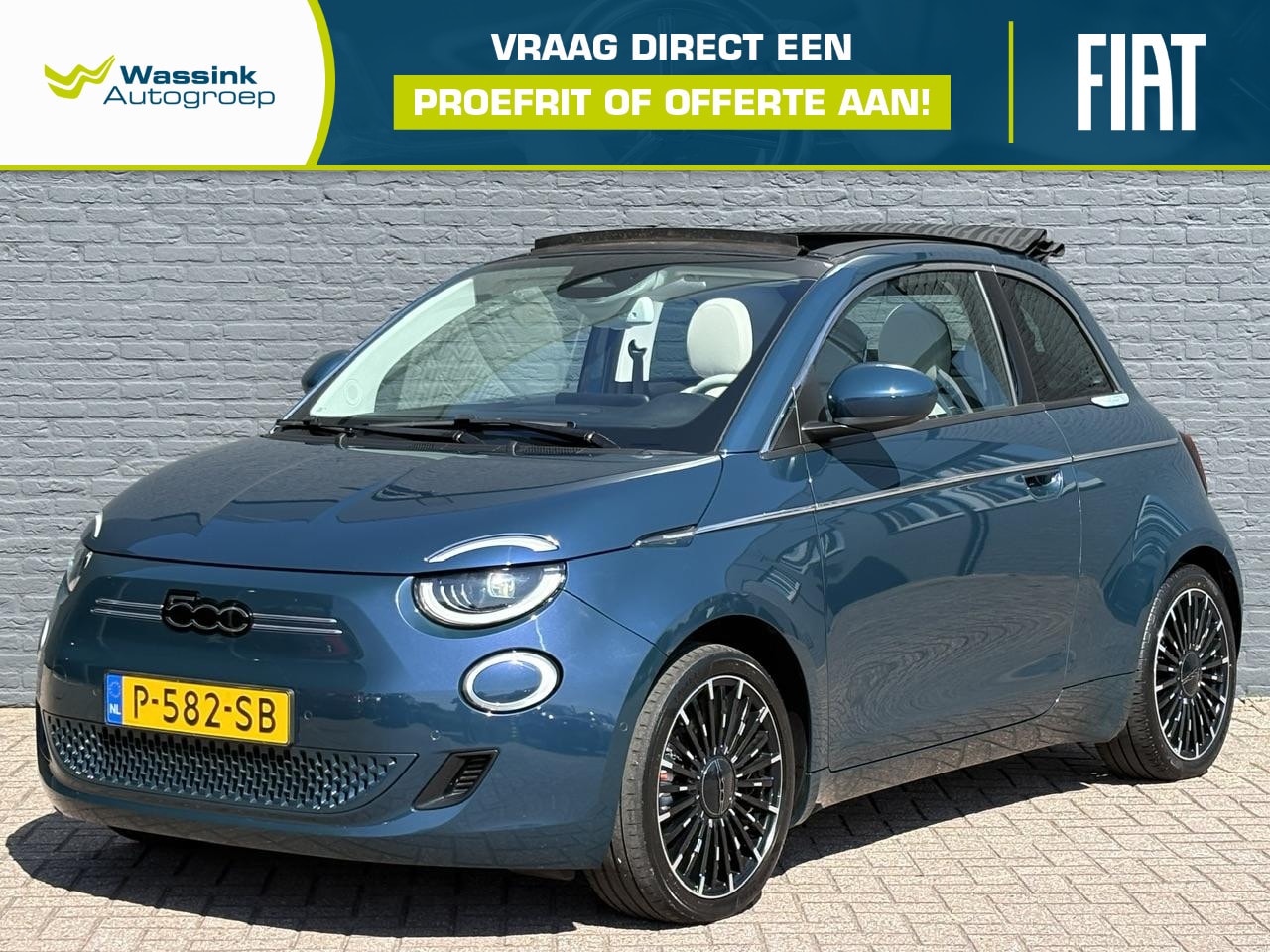 Fiat 500e - Cabrio La Prima 42 kWh | SOH 91%| 1e Eigenaar | Dealeronderhouden | Adaptieve Cruise Contr - AutoWereld.nl